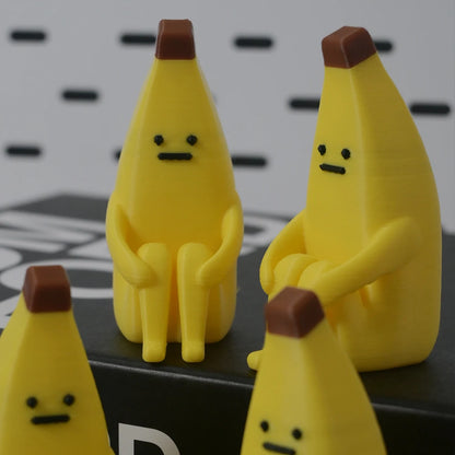 Anxious Banana 3D Printed Figurines Decor for Home Office