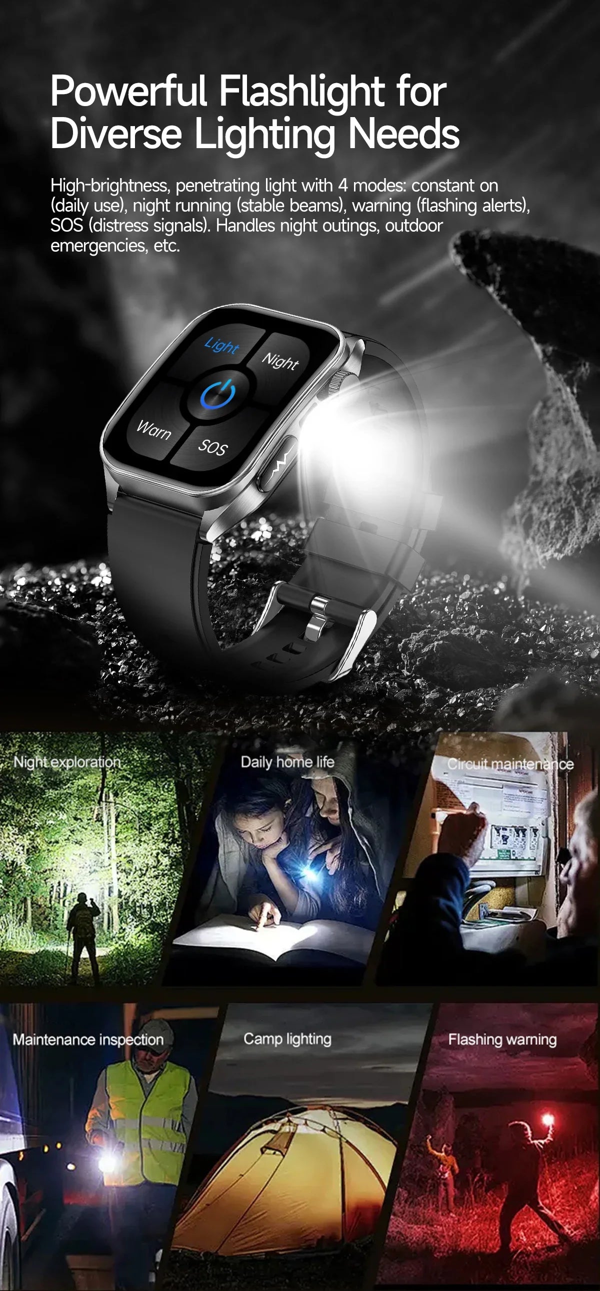 New Laser Treatment Three High Smart Watch Men ECG Heart Rate