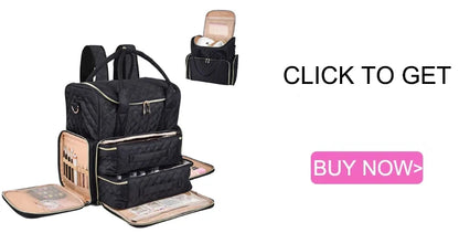 Portable 3 Layer Nail Polish Storage Bag Organizer