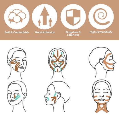 Instant Facial Myofascial Lift Tape Skin Lifting Removal Sticker