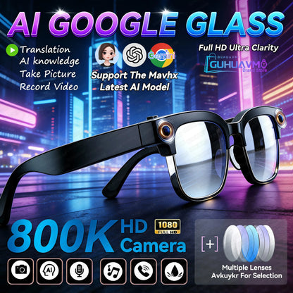 New AI Smart Glasses 120+Language Translation 800W Pixel
