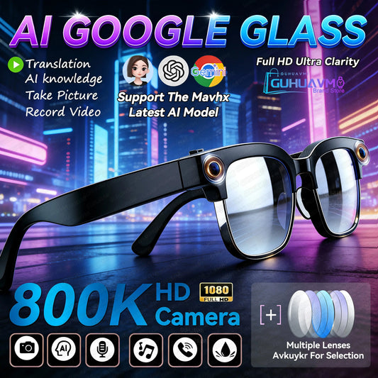 New AI Smart Glasses 120+Language Translation 800W Pixel