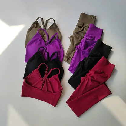Peach High-Waisted Hip-Lifting Women's Exercise Suit