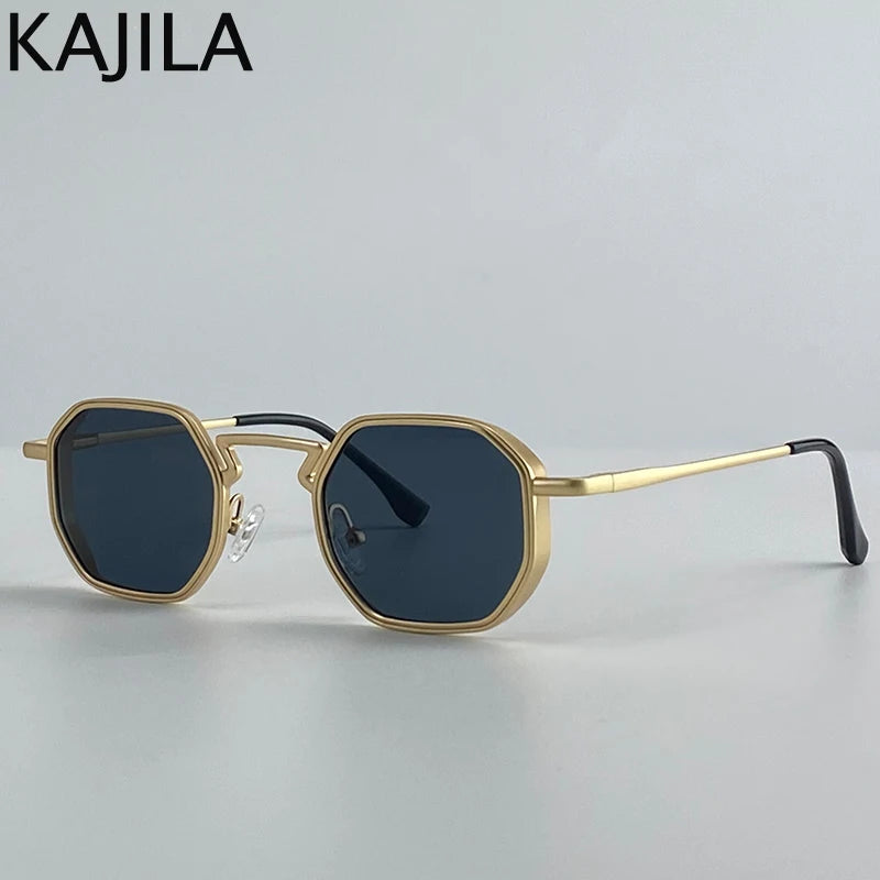 Small Frame Hexason Steampunk Sunglasses Men