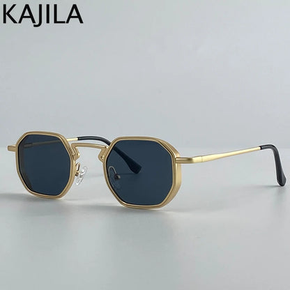 Small Frame Hexason Steampunk Sunglasses Men