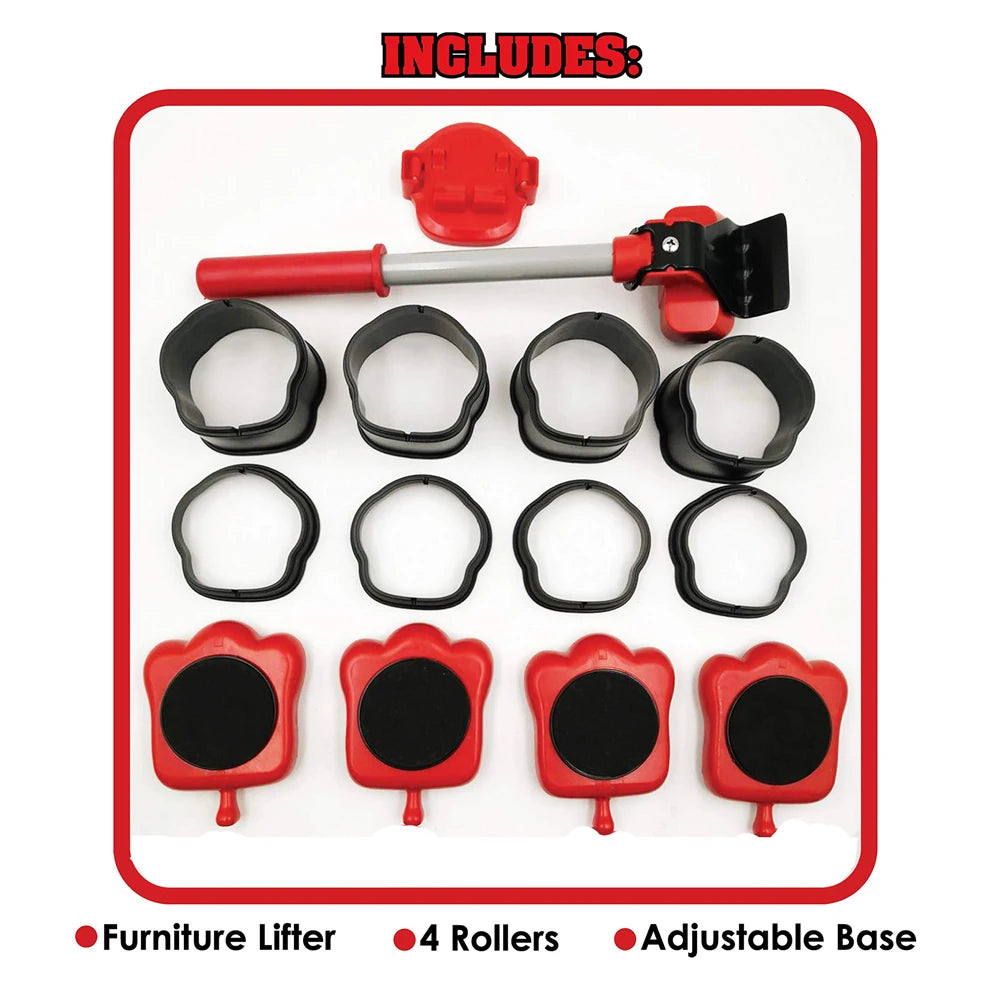 Professional Furniture Mover Tool Set Heavy Stuffs Transport Lifter