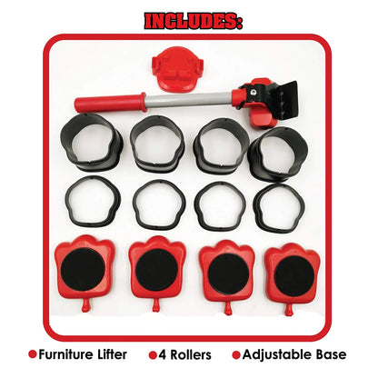 Professional Furniture Mover Tool Set Heavy Stuffs Transport Lifter