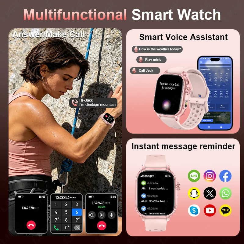 LIGE New Built-in 1400mAh Super Large Battery Smart Watch