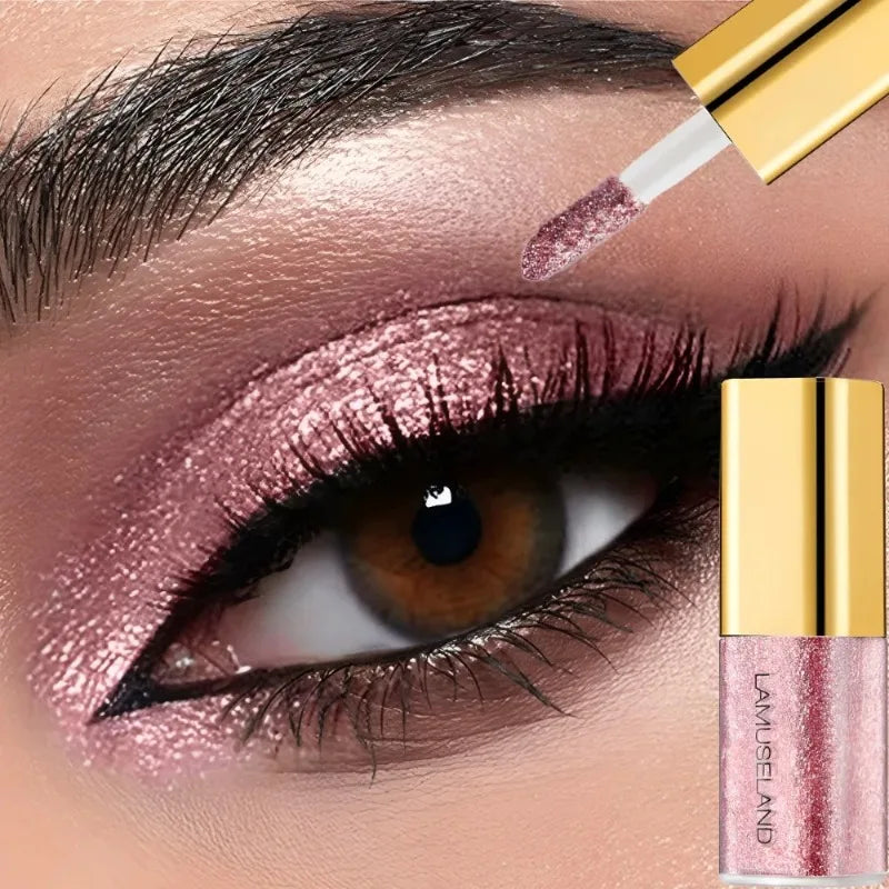 Pearly Liquid Eyeshadow Natural Smokey Silver Shimmer