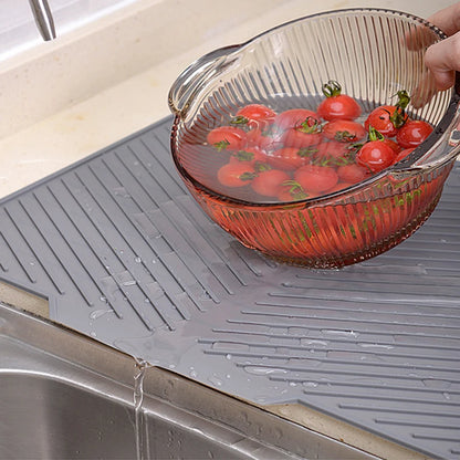 Silicone Dish Drying Mat Pots Dish Drain Mat For Kitchen