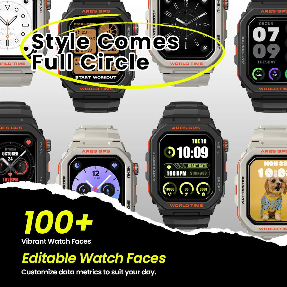 New Zeblaze Ares GPS Smart Watch Built-in Alexa & GPS