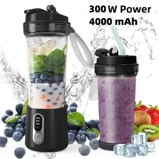 New 300W Powerful Juicer USB 4000mAh Battery
