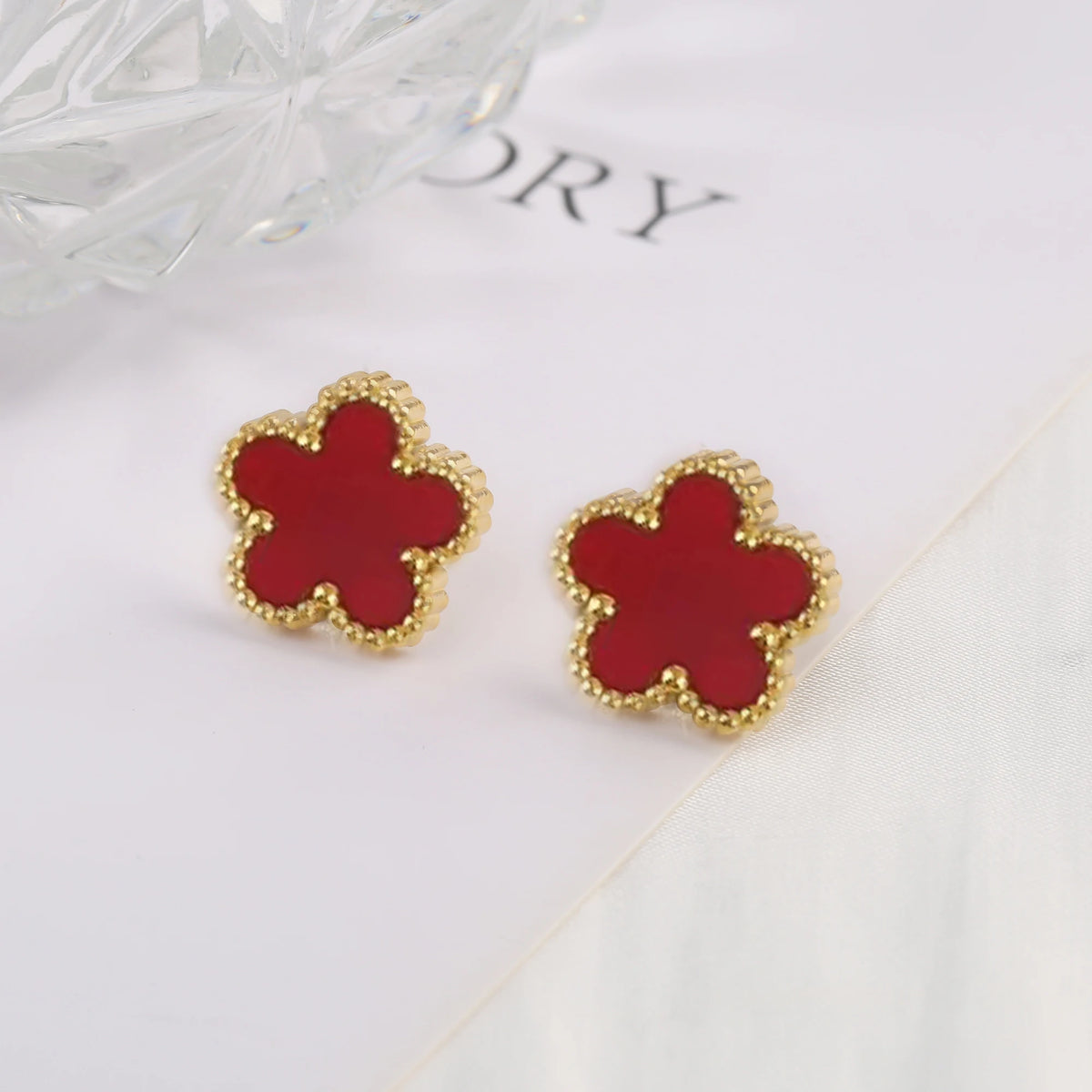 Stainless Steel Laser Five Leaf Flower Petal Adjustable Clover