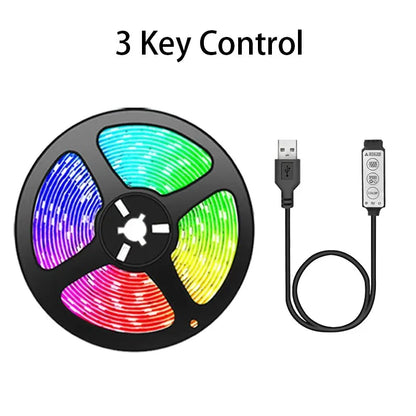 Led Lights for TV 3 Key Control Led Strip USB 5V Tape Lights