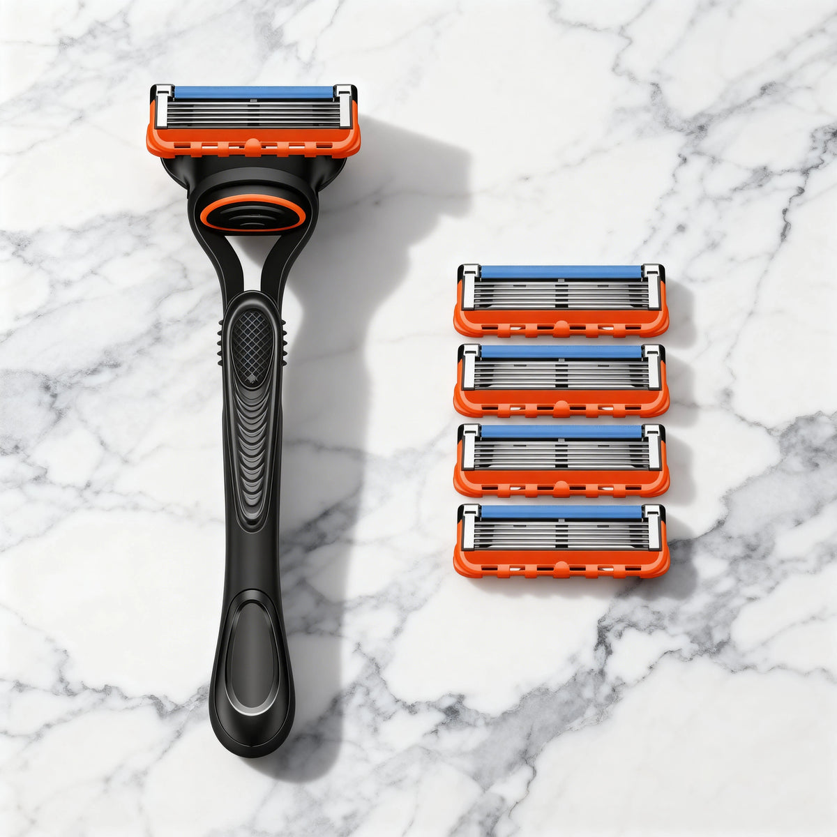 Men's 5-Blade Manual Safety Razor Features 6 layers