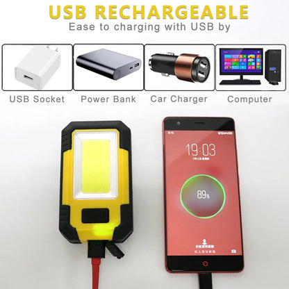 COB Worklight USB Rechargeable LED Flashlight