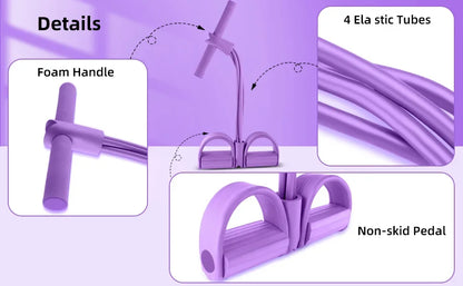 4-Level Resistance Band Tensioner with Non-Slip Handles