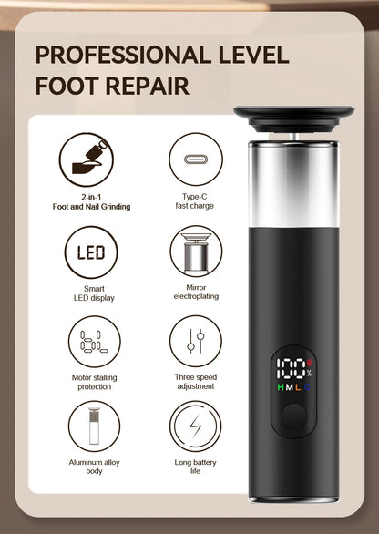Gold 2-in-1 Electric Foot Callus Remover Foot Care
