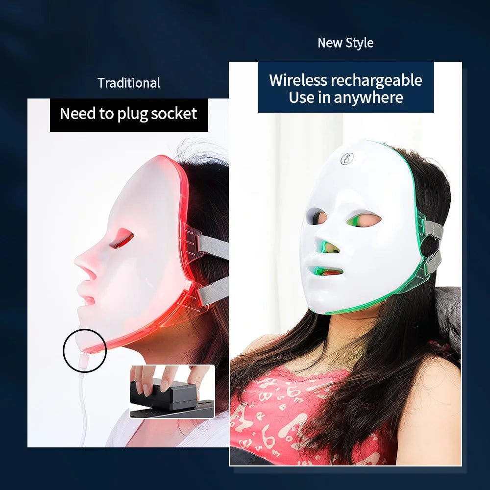 Wireless LED Mask 7 Color LED Face Mask Photon