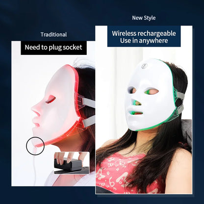 LED Face Neck Mask Rechargeable LED Photon
