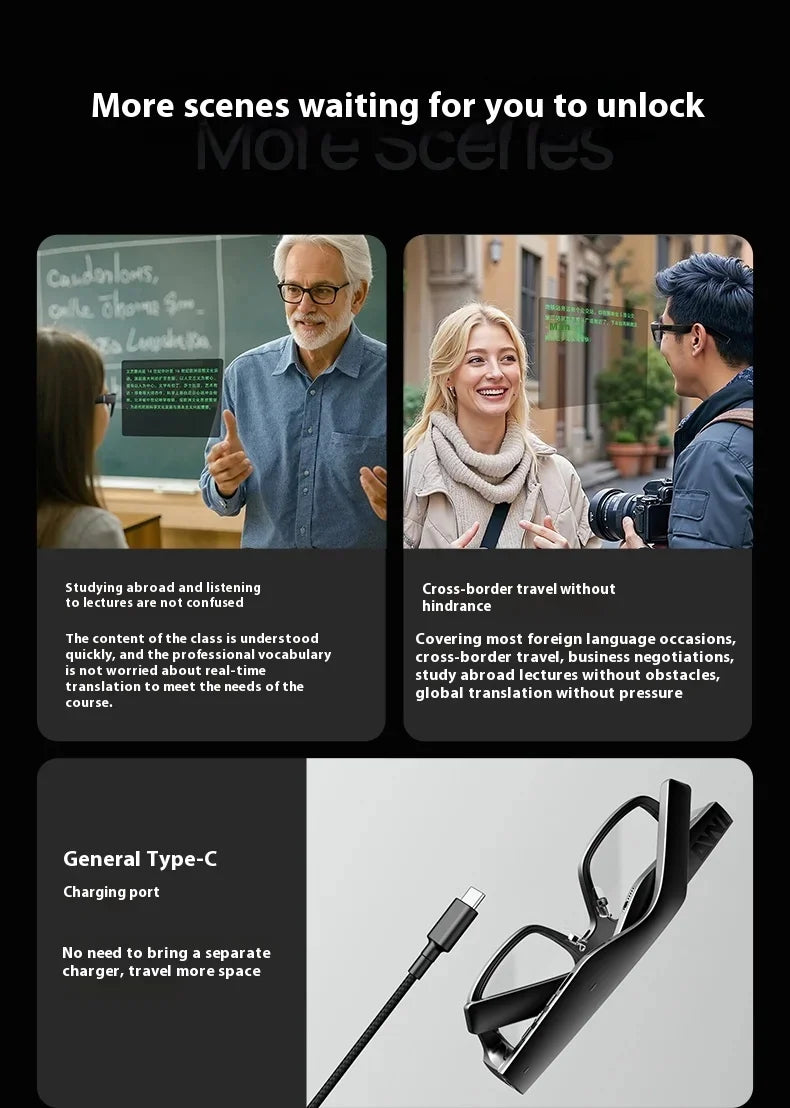INMO Go2 Smart AR Translation Glasses Wireless AI Assistant