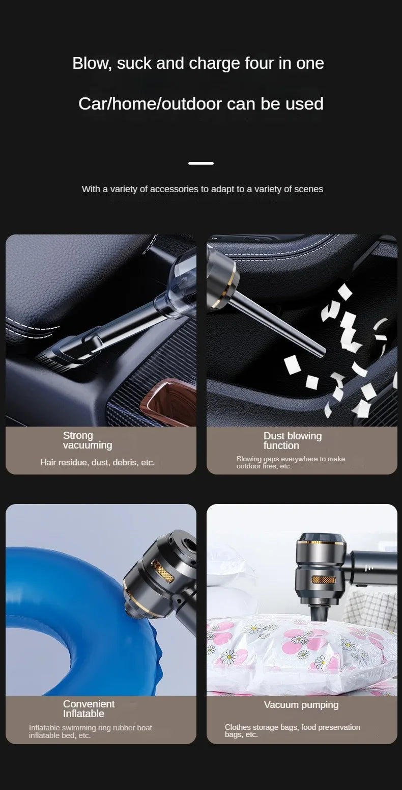 Car Vacuum Cleaner Wireless Mini Handheld for Car
