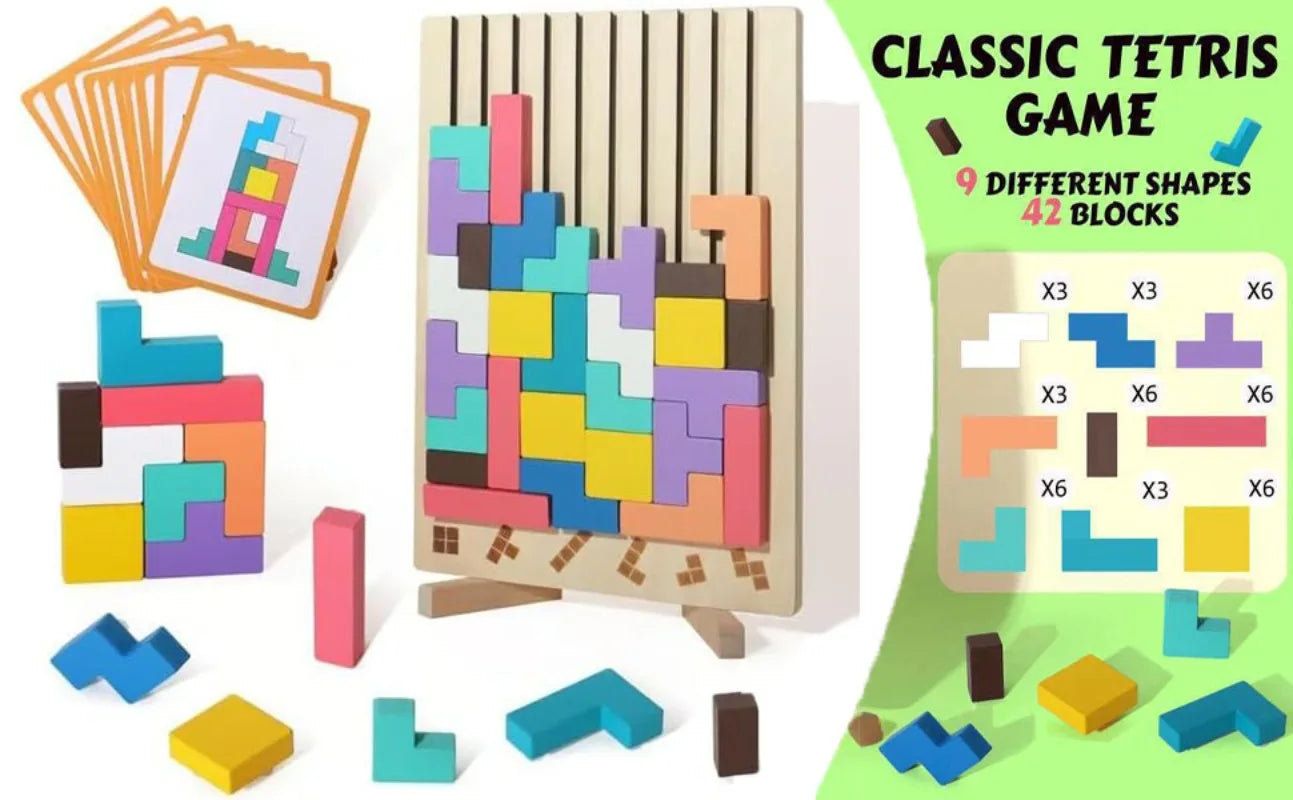 Wooden Puzzle Toy Stacking Game for Family Gathering