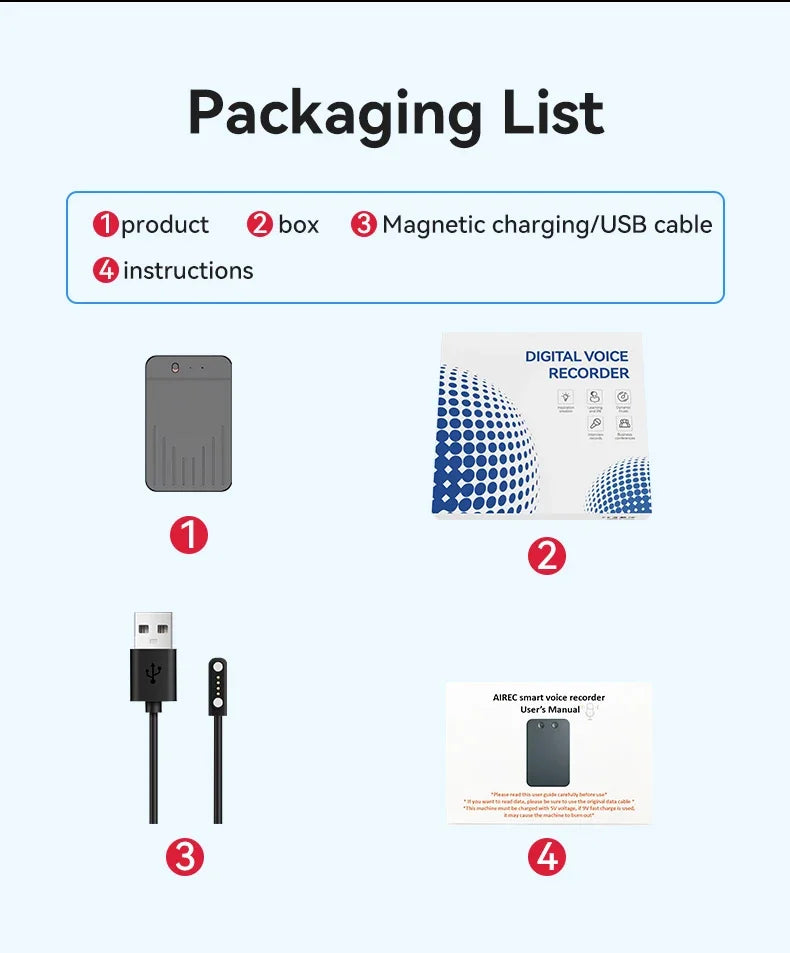 8-128GB AI ChatGPT-4 Intelligent Voice Recorder Audio App