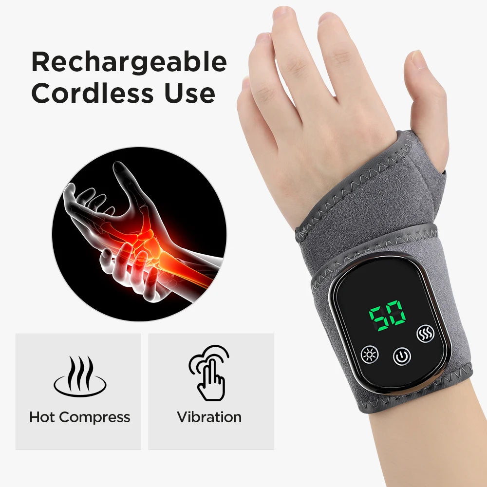 Electric Heating Wrist Massager 5 Levels Hot Compress