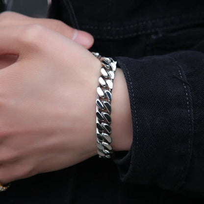 316 Stainless Steel Plated 18k Gold Fashion Hip Hop Bracelet