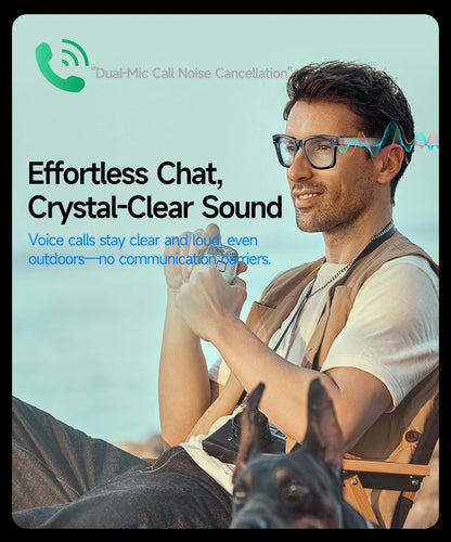 AI Smart Glasses with 8MP Camera Video Recording 100+ Languages
