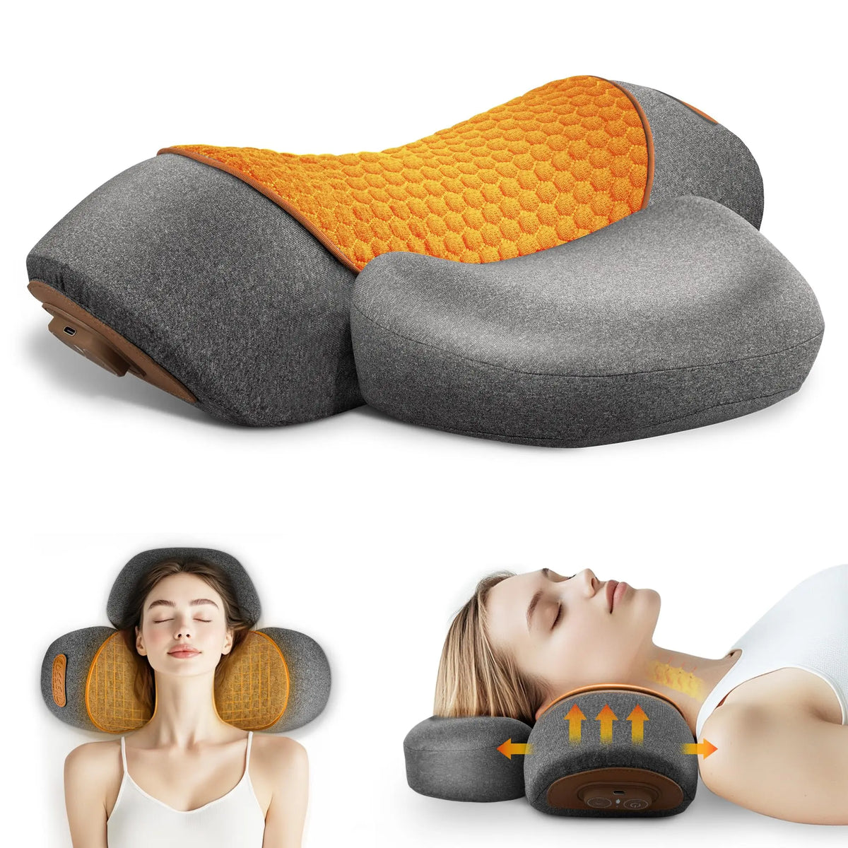 Electric Neck Massager Cervical Pillow Hot Compress