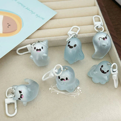 Luminous Halloween Ghost Key Chain Cartoon Jelly Doll