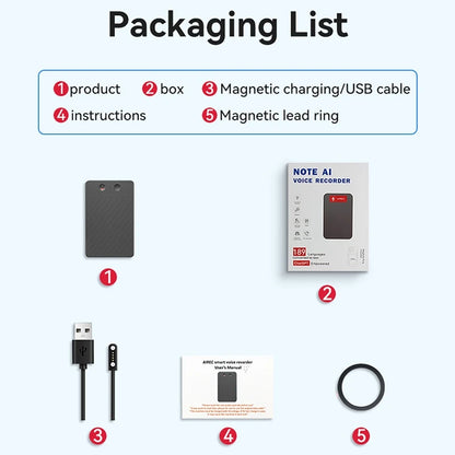 AI Voice Recorder with LED Indicator ChatGPT Smart Transcription