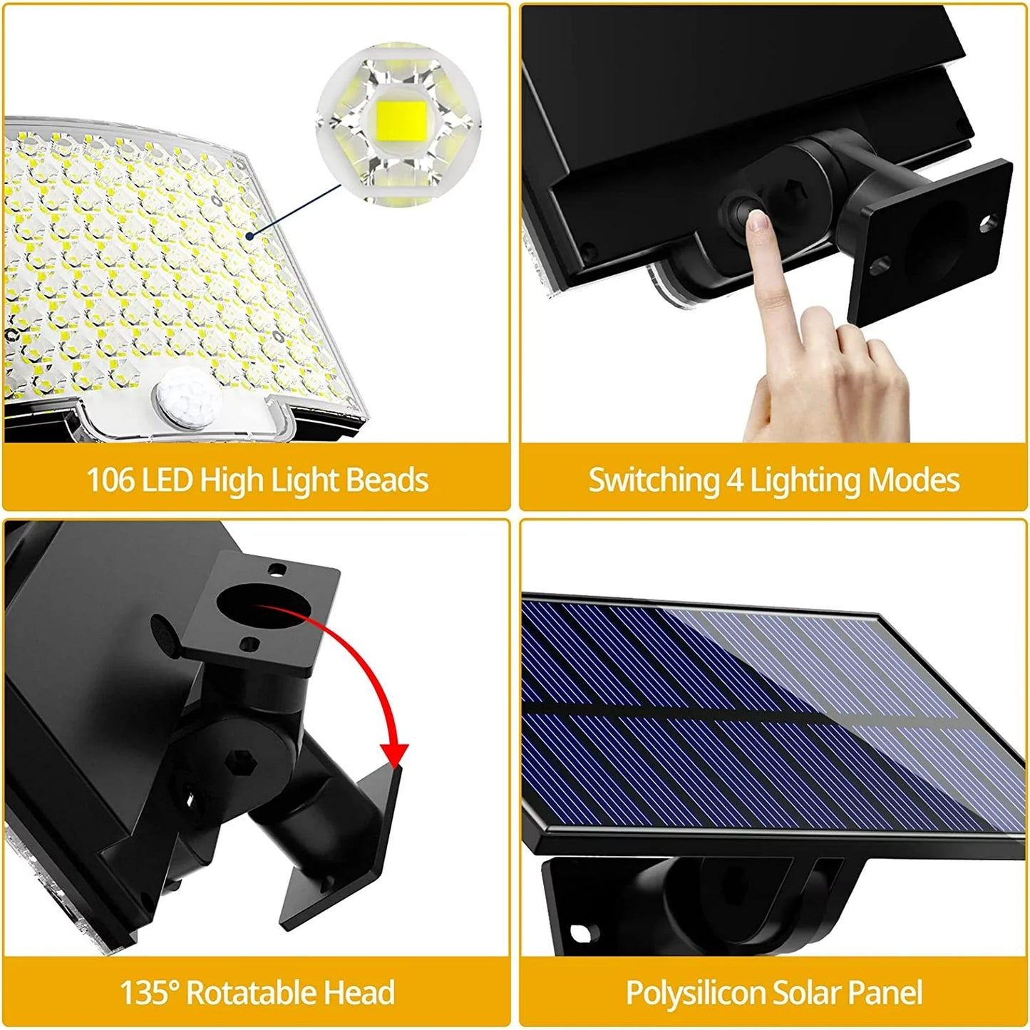 Solar Outdoor Lights - LED Motion Sensor Light
