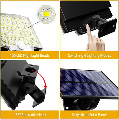Solar Outdoor Lights - LED Motion Sensor Light