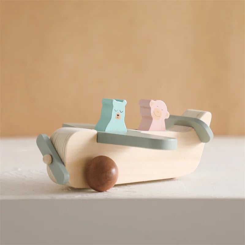 Wooden Birthday Train Toy Simulated Train Toy Model