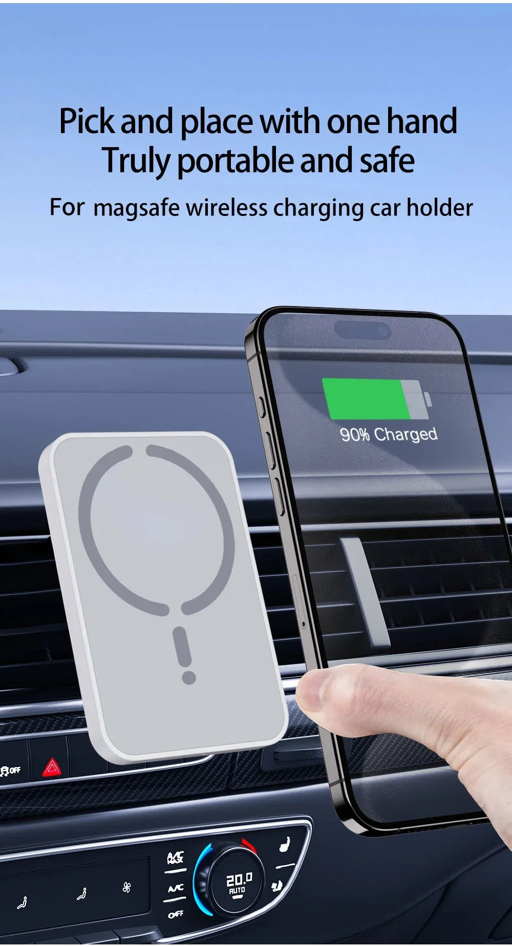 Magnetic Wireless Car Charger Air Outlet Phone Holder