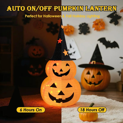 Halloween Pumpkin Decorations Collapsible Jack-o-Lantern Lights