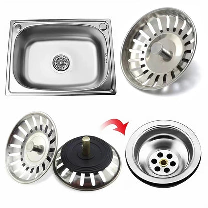 Kitchen Sink Stainless Steel Filter Sewer Mesh Strainers
