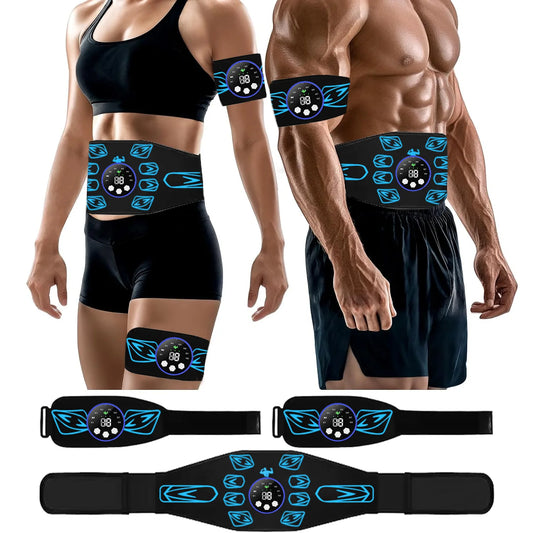Portable EMS Muscle Stimulator Set – Electric Abdominal Belt