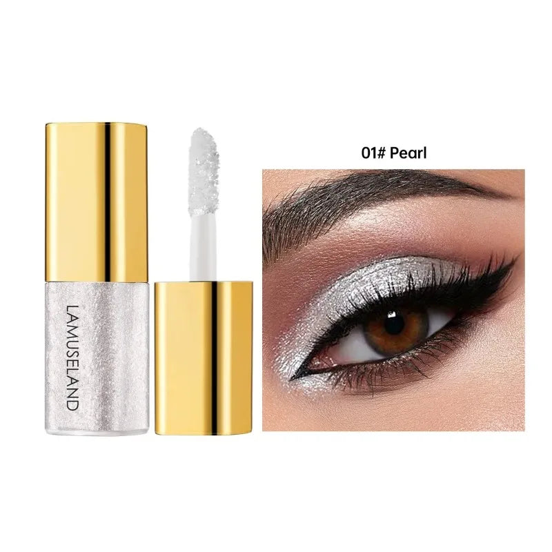 Pearly Liquid Eyeshadow Natural Smokey Silver Shimmer