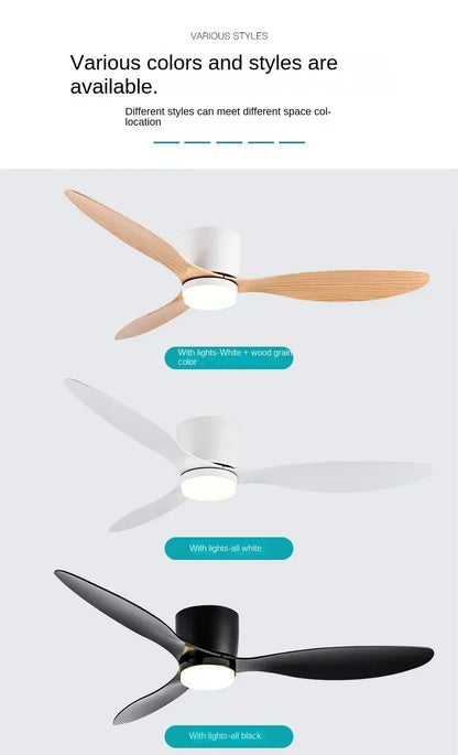 Modern LED Ceiling Fan Lights, Low Floor Decorative Lights