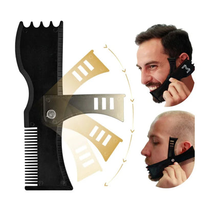 5in1 Adjustable Men Beard Modeling Ruler Shaping Styling Template