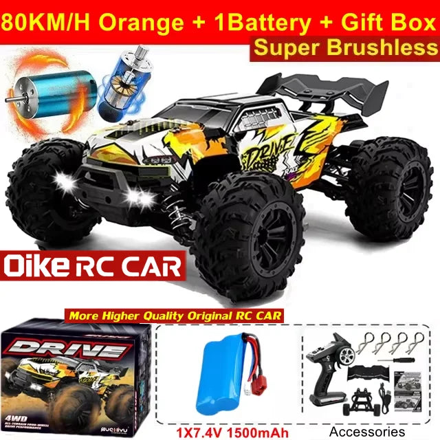 Super Brushless 50KM/H Brushed RC Car Off Road Buggy Toy