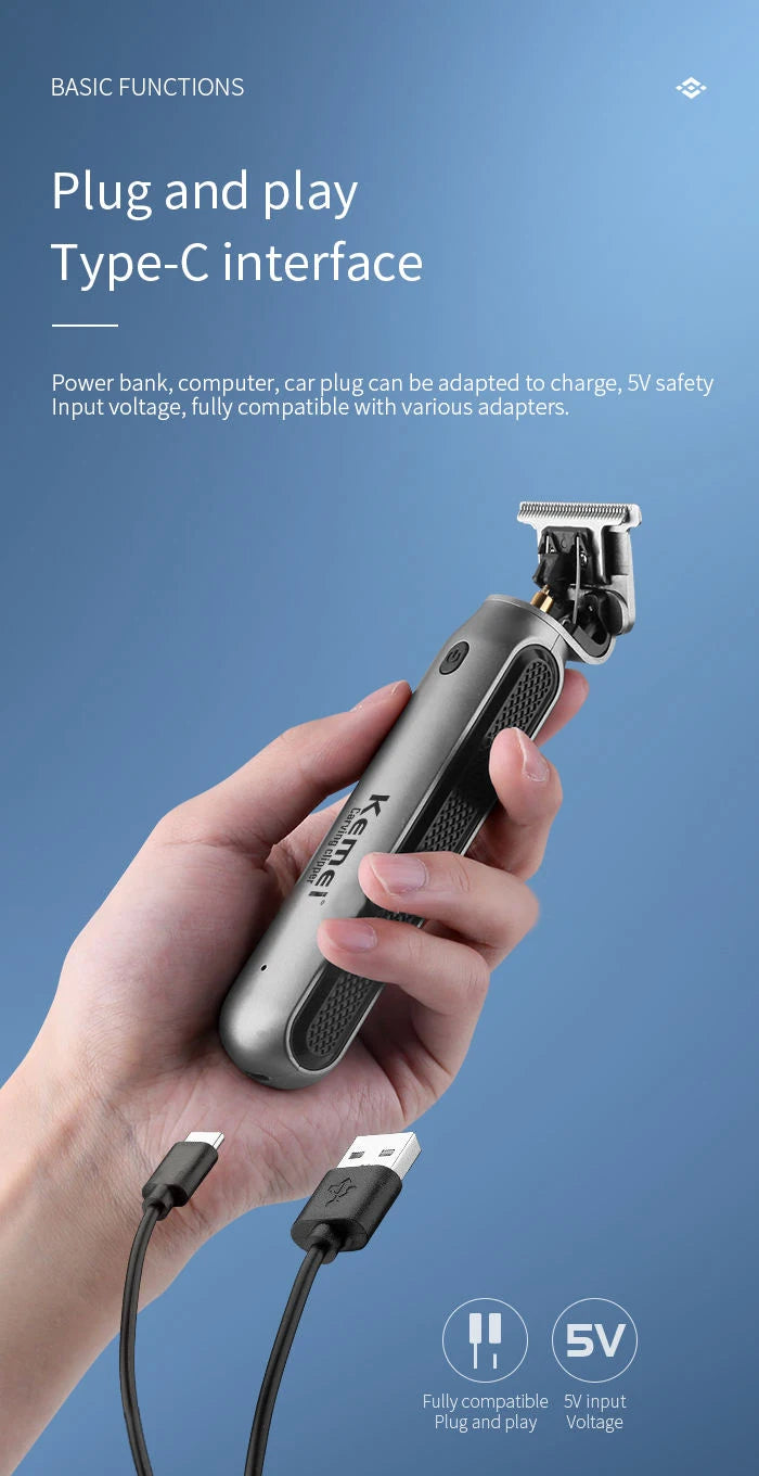 Original Kemei Powerful Hair Clipper For Men Cordless