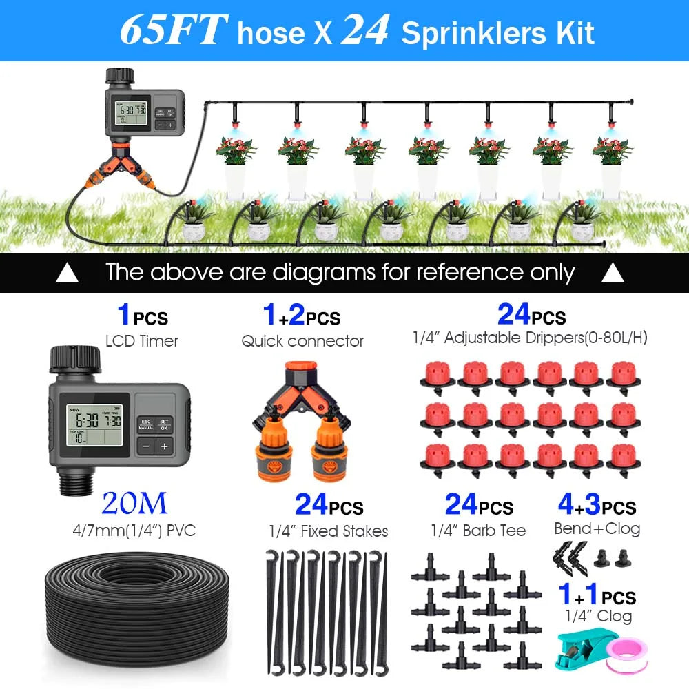 Garden LCD Button Timer Irrigation Set