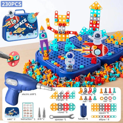 Kids STEM Drill Set Creative Mosaic Puzzle Building Blocks
