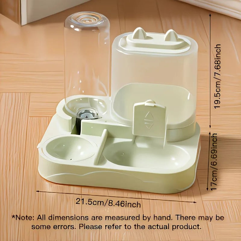 2-in-1 Large Pet Feeder & Water Dispenser, Dry Wet Separation