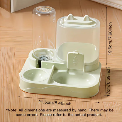 2-in-1 Large Pet Feeder & Water Dispenser, Dry Wet Separation